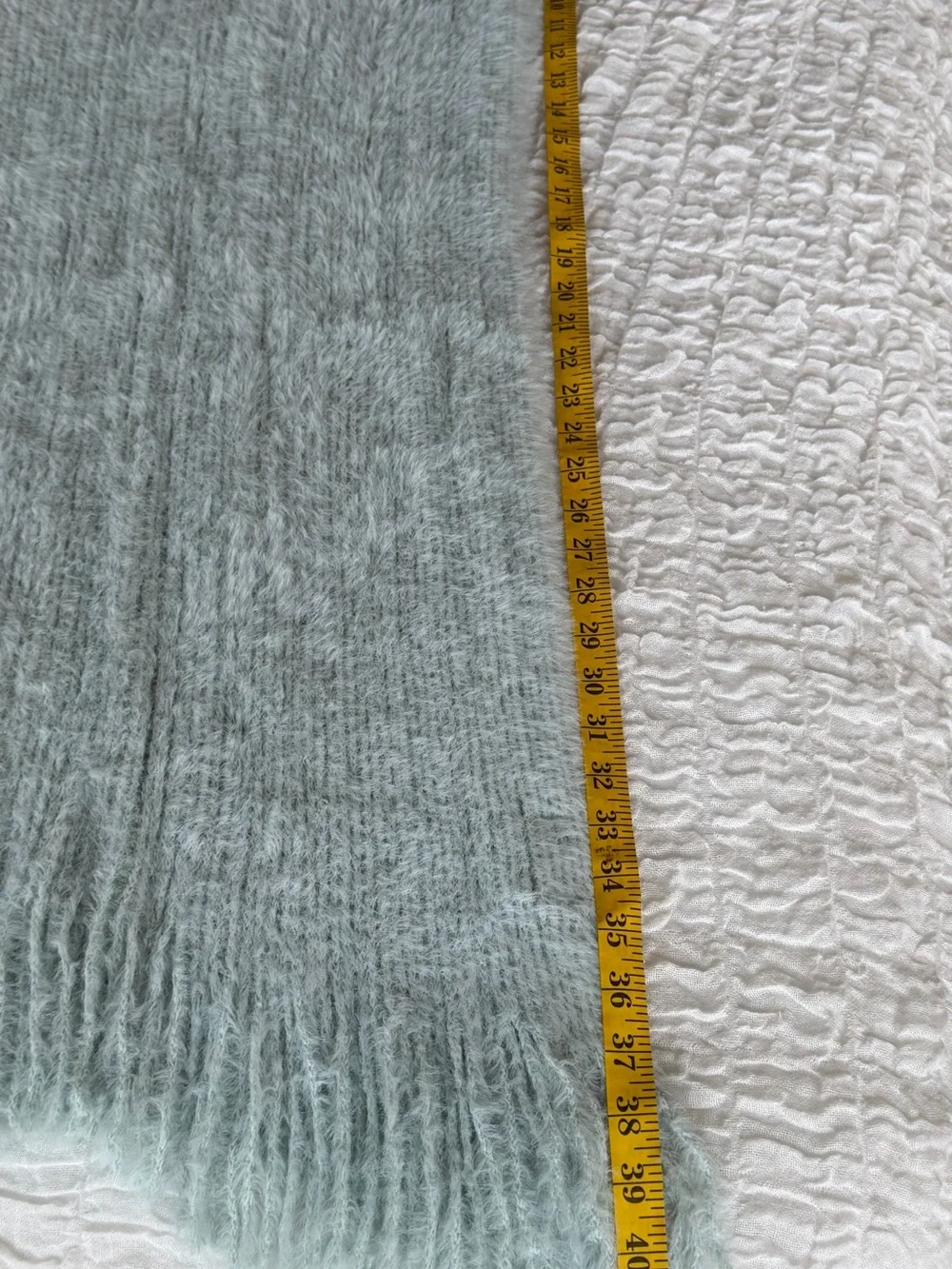 Free People Whisper Fringe Blanket Scarf in Opal Blue